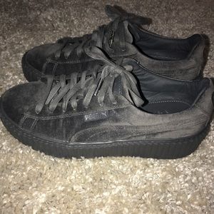 Rihanna fenty creeper velvet gray